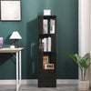 136cm Slim 4-Tier Bookcase Corner Display Cabinet Storage Shelf Cupboard Tall
