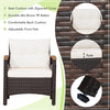 3 pcs Outdoor Rattan Sofa Set Patio Furniture Set with Coffee Table Conversation