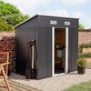 Galvanized Steel Garden Metal 6 x 4ft 2 Sheds Outdoor Storage Ventilation W Base