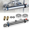 Thermostatic Exposed Bar Shower Mixer Valve Tap Chrome Top 1/2" Outlet Modern UK