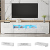 200cm Modern All High Gloss TV Stand Cabinet with Lights for 65 - 90 inch TV's