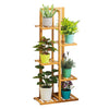 5 Tiers Bamboo Flower Pot Plant Stand Ladder Shelf Display Rack Indoor Outdoor