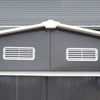 Black Outdoor Lockable Metal Garden Shed Roof Tool Storage Box Room 12x10ft