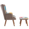 Multi-colour Lounge Chair with Footrest, Backrest and Cushion for Living Room
