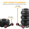 15-40cm Lift Height Pneumatic Triple Air Bag Vehicle Car Jack Trolley 3T 6600lb