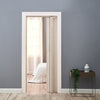Folding Door PVC Internal Accordion Concertina Sliding Door Brown Ivory White