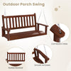 3-Person Wooden Outdoor Porch Swing Heavy Duty Patio Hanging Bench Chair
