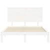 Bed Frame with Headboard White 120x200 Solid Wood F9G7