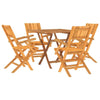 5 Piece Garden Dining Set Solid Wood Teak