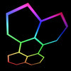 LED Hexagon Garage Light RGB LED Garage Lights RGB Hexagon Lights with Control