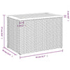Garden Side Tables Dining Table 2 pcs Beige Poly Rattan Solid Wood