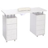 Professional Manicure Nail Table Beauty Salon Storage Station Desk With Drawers