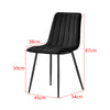 Set of 2 Velvet Black Dining Chair Metal legs Dining room Home Cafe Furniture