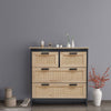 Retro Rattan Chest of Drawer Hallway Storage Display Cabinet Organiser Sideboard