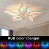 Modern Chandelier LED Lamp White Frame Ceiling Light Pendant Lights Living Ztnca