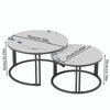 Set Of 2 Coffee Table Marble Side End Table Lamp Stand Nesting Nest Tables Set