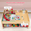 Kids Multipurpose Activity Play Table with 2 Reversible Tabletops-Red