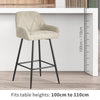Bar Stools Set of 2 Faux Suede/ PU Leather Breakfast High Chairs Kitchen Pub