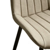 Pair of Dining Chair Faux Leather Metal Legs Cream Chair Modern Dining Room New