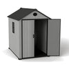 Storage-Focused 6x8FT Gabled Plastic Tool Shed With Foundation Combination Lock