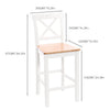 Breakfast Bar Table & 2 Chairs Set Pine Wood Kitchen Living Room Wall Side Unit