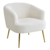 Wingback Single Sofa Tub Chairs Living Room Office Fireside Armchair Golden Legs