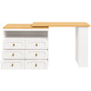 360° swivelling 2 Tier Dining Bar Table Kitchen Storage Island with 6 Drawers