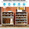 5-Tier Shoe Cabinet with Doors, 20 Pairs Shoe Storage Cabinet for Entryway