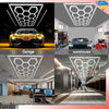 14 X Hexagon LED Lighting Car Detail Garage Workshop Retail Lighting Gym Home