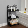 3/5 Tier Metal Storage Shelf Mesh Shelving Foldable Kitchen Bathroom Organiser
