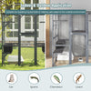 Large Wooden Cat House Kitten Cage Enclosure Walk-in Cat Kennel with 7 Platforms