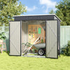 Sturdy Shed Garden Storage Galvanised Metal Steel Sheds w/ DoubeDoor Ventilation