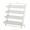 4-Layer Retail Shelve Shop Display Rack Metal Storage Stand Goods Showcase White