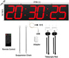 27.6in Double Sided Digital Wall Clock, Multifunctional Led Large Clock with ...