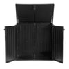 Garden Gear 775L Storage Plastic Shed Black Outdoor Lockable Door Gas Piston Lid