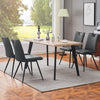 Dining Chairs 2 New Velvet / Faux Leather Seat Metal Legs Dining room Chair