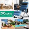 Folding Reclining Patio Lounge Chair with Removable Cushion for Indoor Outdoor
