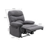 LEATHER/VELVET MANUAL ADJUSTABLE RECLINER ARMCHAIR LOUNGE CHAIR RECLINING GAMING