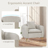 Modern Reading Chair Chenille Velvet Accent Chair Upholstered Armchair w/Piilow