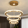 K9 Crystal Gold Chandelier LED Ceiling Lights Pendant Light Dimmable Remote 49W