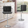 Upholstered Swivel Bar Stool Set of 2 Counter Chairs Armchairs Height Adjustable
