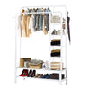 Heavy Duty Clothes Rail 120Kg Load Sturdy Clothes Rack with Shelfs & Shoe Rack