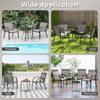 Patio Dining Chairs Set of 2 All Weather Heavy-duty Outdoor High Back Armchairs