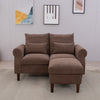 Panana 2 Seats Loveseat Couch Sofa Ottoman Upholstered Furniture for Small Space