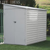 9FT Galvanized Steel Outdoor Bicycle Shed Bike Tool Storage House Garden Shed