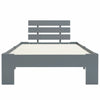 Bed Frame Grey Solid Pine Wood 90x200 M0J3