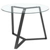 Clear Top/Black Base Glass Coffee Table/Side Table/for Living Room & Dining Room