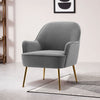 Modern Tub Sofa Velvet Armchair Occasional Accent Chair Living Room Gold Legs
