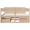 Bed Frame without 160x200 Solid Wood Pine K8F5