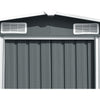 12 X10 FT Large Garden Shed Metal Tool Shed 4 Ventilation Openings with Base UK